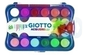 ACUARELAS GIOTTO  30 mm ESTUCHE 24 + PINCEL Nº 3